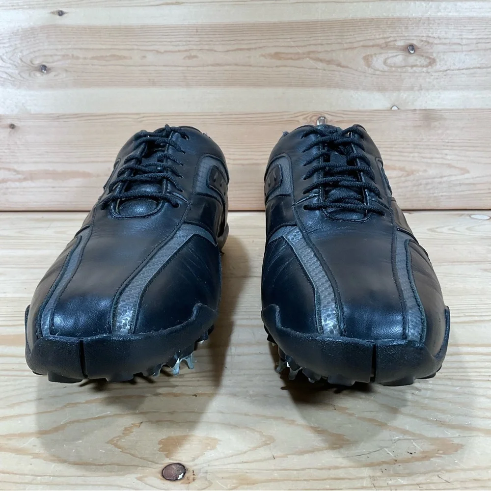 FootJoy FJ Superlite Leather Spikes Golf Shoes # 58109 Men’s 9.5 M Black/Sliver